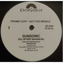 Sunsonic Roll My Body USED VINYL 12INCH 45 RPM PROMO
