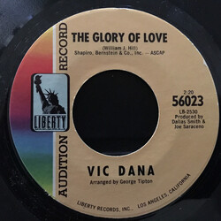 Vic Dana The Glory Of Love USED VINYL 7INCH 45 RPM PROMO STYRENE