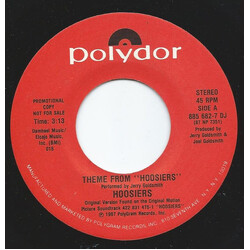 Jerry Goldsmith Theme From "Hoosiers" USED VINYL 7INCH 45 RPM PROMO STEREO