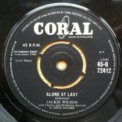 Jackie Wilson Alone At Last USED VINYL 7INCH 45 RPM SINGLE