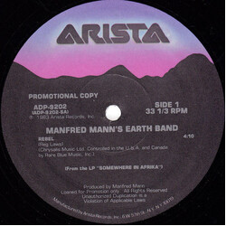 Manfred Mann's Earth Band Rebel USED VINYL 12INCH 33 S RPM PROMO