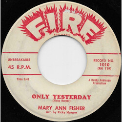 Mary Ann Fisher Only Yesterday USED VINYL 7INCH 45 RPM