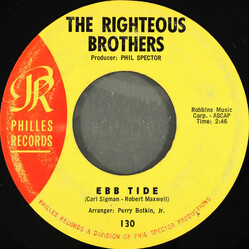 The Righteous Brothers Ebb Tide / (I Love You) For Sentimental Reasons USED VINYL 7INCH 45 RPM SINGLE