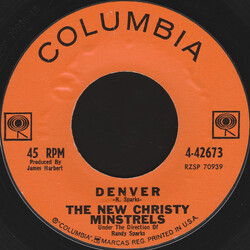 The New Christy Minstrels Denver USED VINYL 7INCH 45 RPM SINGLE