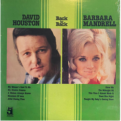 David Houston / Barbara Mandrell Back To Back Vinyl LP USED