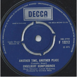 Engelbert Humperdinck Another Time, Another Place Vinyl 7" USED