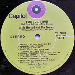 Merle Haggard / The Strangers (5) I Love Dixie Blues ... So I Recorded "Live" In New Orleans Vinyl LP USED