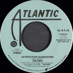 The Firm (7) Satisfaction Guaranteed USED VINYL 7INCH 45 RPM PROMO
