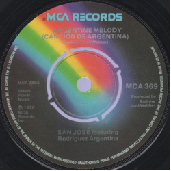 San José Argentine Melody (Canción De Argentina) Vinyl 7" USED