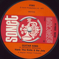 Hank The Knife And The Jets Guitar King USED VINYL 7INCH 45 RPM SINGLE STEREO