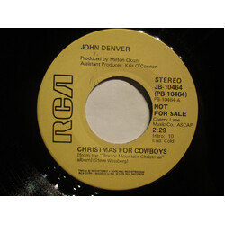 John Denver Christmas For Cowboys USED VINYL 7INCH 45 RPM PROMO