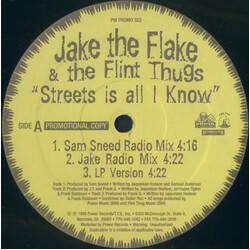 Jake The Flake & The Flint Thugs Streets Is All I Know / F.A.N.G. / Money, Mack, Murder Vinyl 12" USED