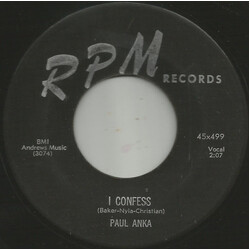 Paul Anka I Confess / Blau-Wile-Deveest-Fontaine USED VINYL 7INCH 45 RPM SINGLE REISSUE