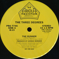 The Three Degrees The Runner USED VINYL 12INCH 33 S RPM PROMO STEREO