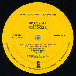 Joe Cocker Seven Days Vinyl 12" USED