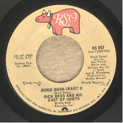 Rick Dees & His Cast Of Idiots Disco Duck USED VINYL 7INCH 45 RPM SINGLE STYRENE