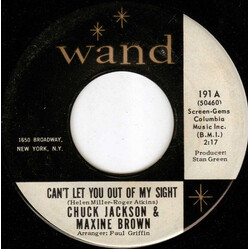 Chuck Jackson / Maxine Brown Can't Let You Out Of My Sight / Don't Go USED VINYL 7INCH 45 RPM SINGLE