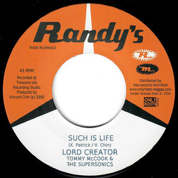 Lord Creator / Tommy McCook & The Supersonics Such Is Life / Come Down 68 USED VINYL 7INCH 45 RPM
