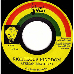 African Brothers (2) Righteous Kingdom USED VINYL 7INCH 45 RPM LIMITED EDITION REISSUE