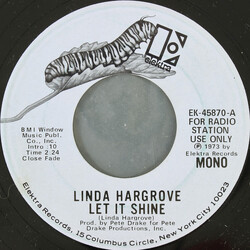 Linda Hargrove Let It Shine USED VINYL 7INCH 45 RPM PROMO STEREO MONO