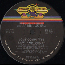 Love Committee Law And Order / Just As Long As I Got You Vinyl 12" USED