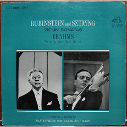 Arthur Rubinstein / Henryk Szeryng / Johannes Brahms Violin Sonatas No. 2, Op. 100 / No. 3, Op. 108 Vinyl LP USED