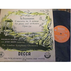 Robert Schumann / Wilhelm Kempff / Josef Krips / The London Symphony Orchestra Piano Concerto In A Minor Vinyl LP USED
