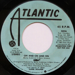 ABBA On And On And On USED VINYL 7INCH 45 RPM SINGLE PROMO STEREO MONO