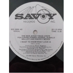 The New Jersey Mass Choir I Want To Know What Love Is Vinyl 12" USED