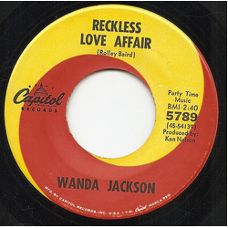 Wanda Jackson Reckless Love Affair Vinyl 7" USED