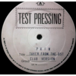 Lee Marrow Pain USED VINYL 12INCH TEST PRESSING