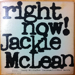 Jackie McLean Right Now! Vinyl LP USED