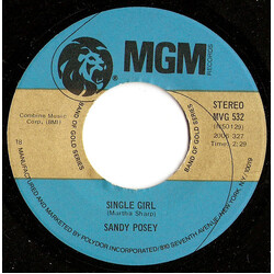 Sandy Posey Single Girl / Born A Woman USED VINYL 7INCH SINGLE REISSUE