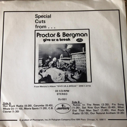 Philip Proctor / Peter Bergman (2) The Comedy of Proctor And Bergman Vinyl 7" USED