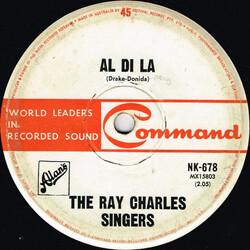 The Ray Charles Singers Al Di La USED VINYL 7INCH