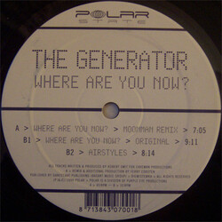 The Generator Where Are You Now? USED VINYL 12INCH 33 S RPM 45 RPM