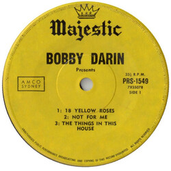 Bobby Darin Bobby Darin Presents USED VINYL 7INCH 33 S RPM EP