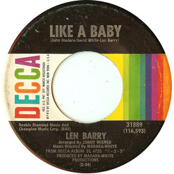 Len Barry Like A Baby USED VINYL 7INCH 45 RPM SINGLE