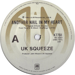 Squeeze (2) Another Nail In My Heart USED VINYL 7INCH SINGLE 45 RPM