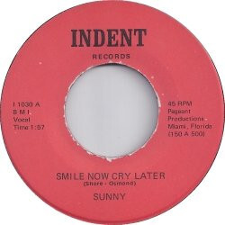 Sunny & The Sunliners / Barbara Mason Smile Now Cry Later / Yes, I'm Ready USED VINYL 7INCH 45 RPM SINGLE REISSUE