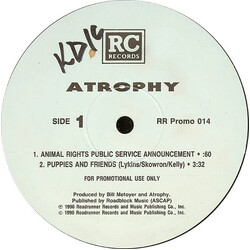 Atrophy (2) Puppies And Friends USED VINYL 12INCH PROMO 33 S RPM