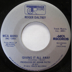 Roger Daltrey Giving It All Away USED VINYL 7INCH 45 RPM SINGLE STEREO