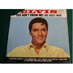 Elvis Presley Big Boss Man / You Don't Know Me USED VINYL 7INCH 45 RPM SINGLE