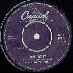 Kingston Trio Tom Dooley Vinyl 7" USED
