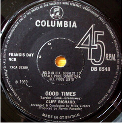 Cliff Richard Good Times USED VINYL 7INCH 45 RPM SINGLE