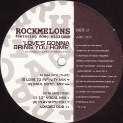 The Rockmelons / Doug Williams Love's Gonna Bring You Home USED VINYL 12INCH 33 S RPM SINGLE