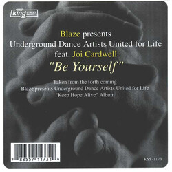 Blaze / Underground Dance Artists United For Life / Joi Cardwell Be Yourself VINYL 12" USED