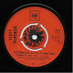 Scott McKenzie San Francisco (Be Sure To Wear Some Flowers In Your Hair) USED VINYL 7INCH SINGLE 45 RPM