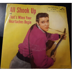 Elvis Presley / The Jordanaires All Shook Up / That's When Your Heartaches Begin USED VINYL 7INCH 45 RPM SINGLE MONO
