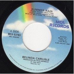 Belinda Carlisle Summer Rain Vinyl 7" USED